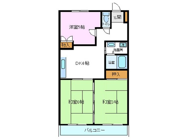 柳郷地ハイツの物件間取画像